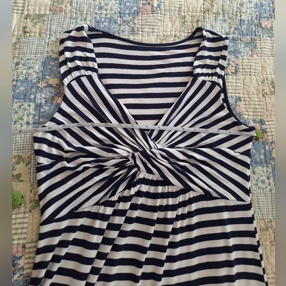 SPENSE Tank Dress Stretchy Casual Blue & White Stripes-Large - Picture 9 of 10